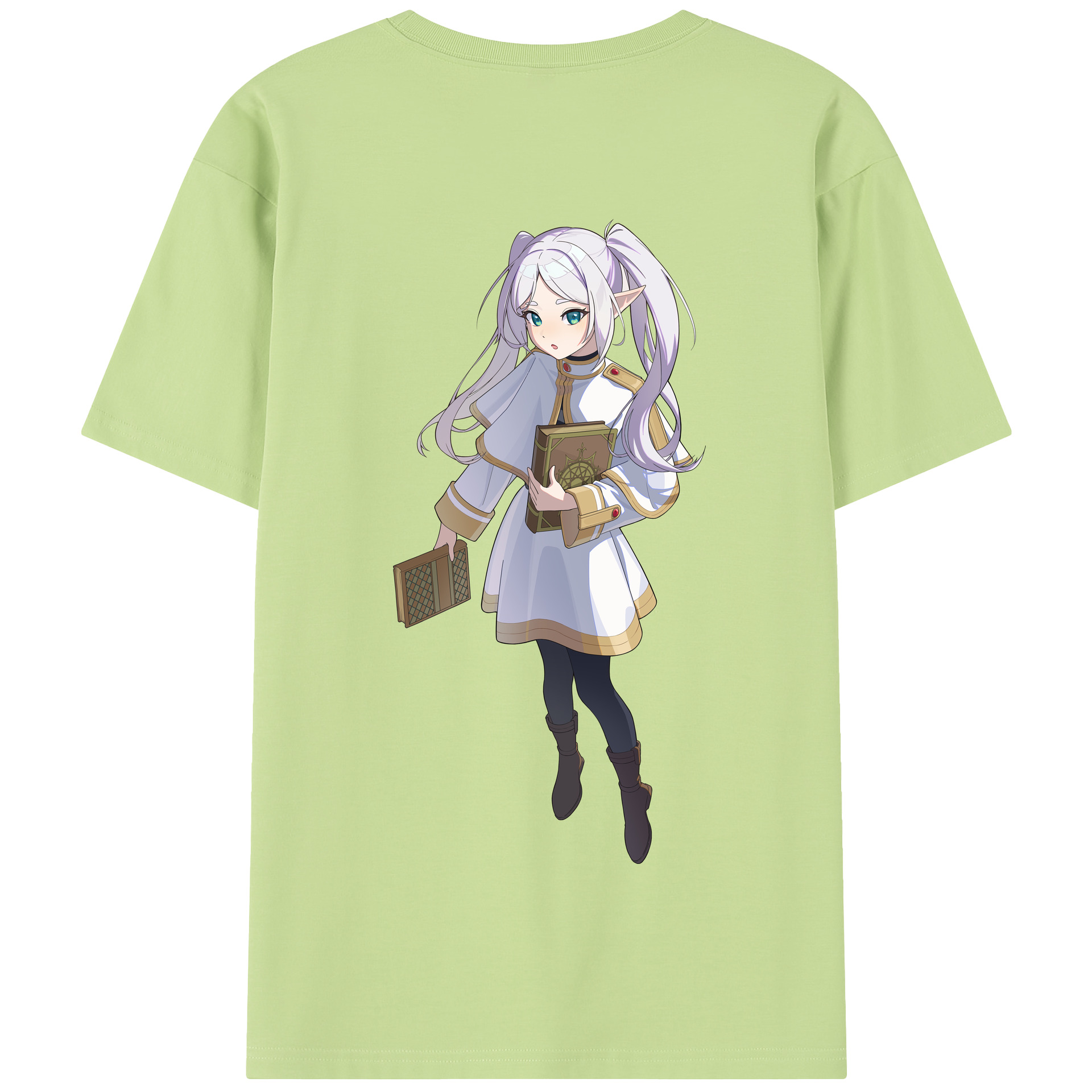 （画像用） 葬送のフリーレン Frieren 綿100％半袖Tシャツ（背面プリント）
